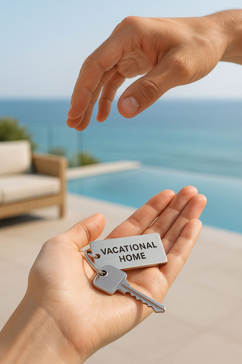 Manos entregando llaves