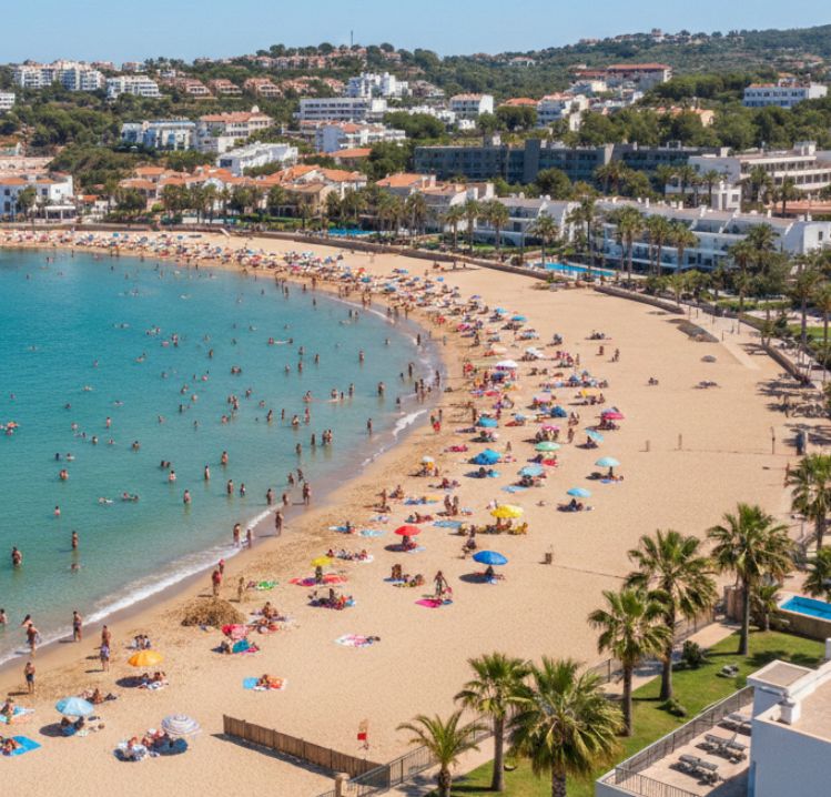 Playa de Alcossebre representando el alquiler vacacional en la Costa de Castellón.