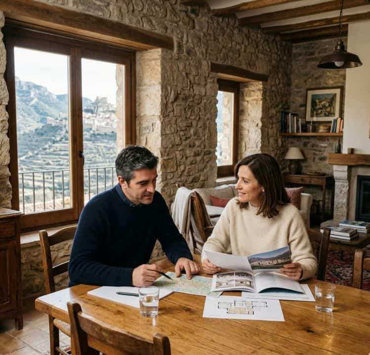 casa rural en Morella interior de Castellón preparada para alquiler vacacional rentable con enfoque en inversión