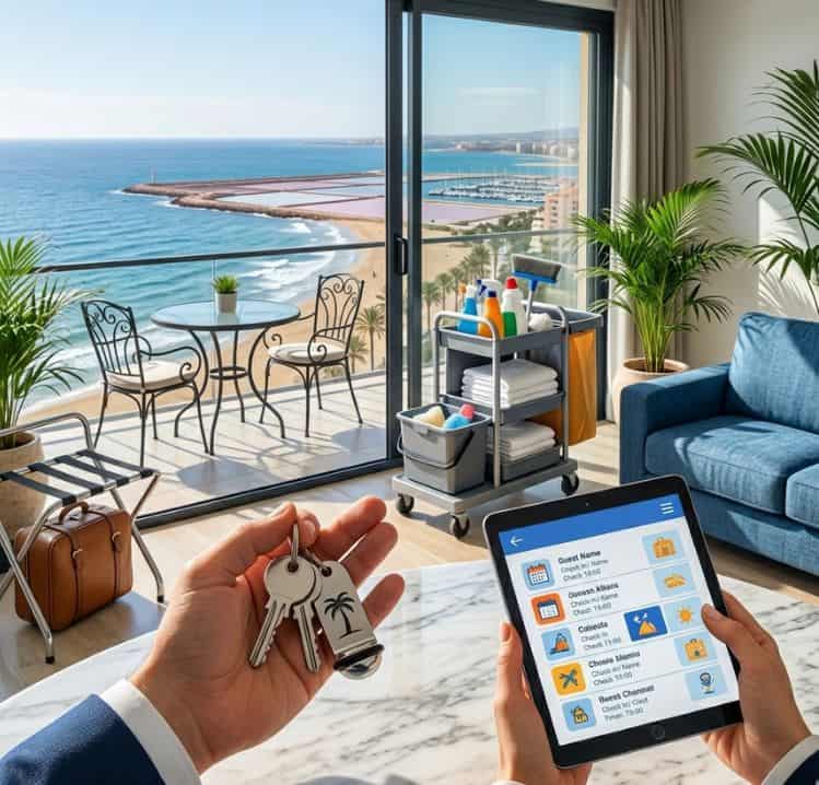 Gestión de alquiler vacacional en Torrevieja, imagen figurativa de Amanirent